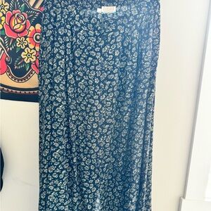 Vintage floral maxi skirt with button front!